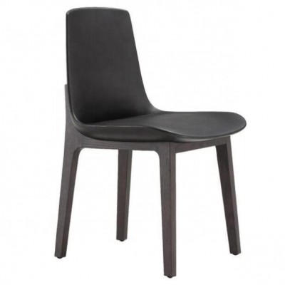 contemporary comfortable upholstered fabric / synthetic leather dining table chair